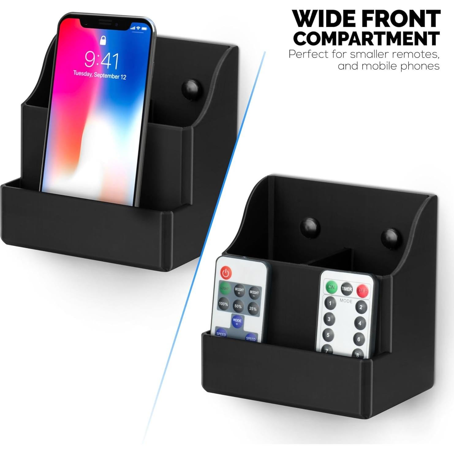 Soporte de Pared BRAINWAVZ para Control Remoto Negro