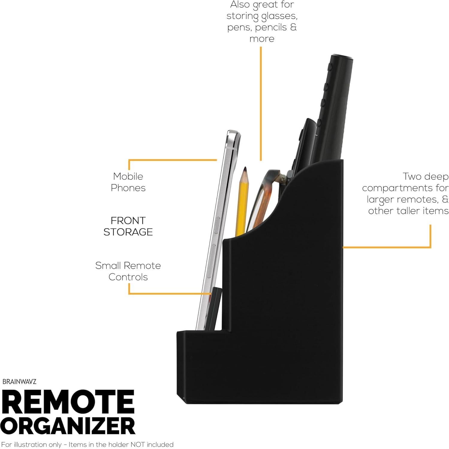 Soporte de Pared BRAINWAVZ para Control Remoto Negro