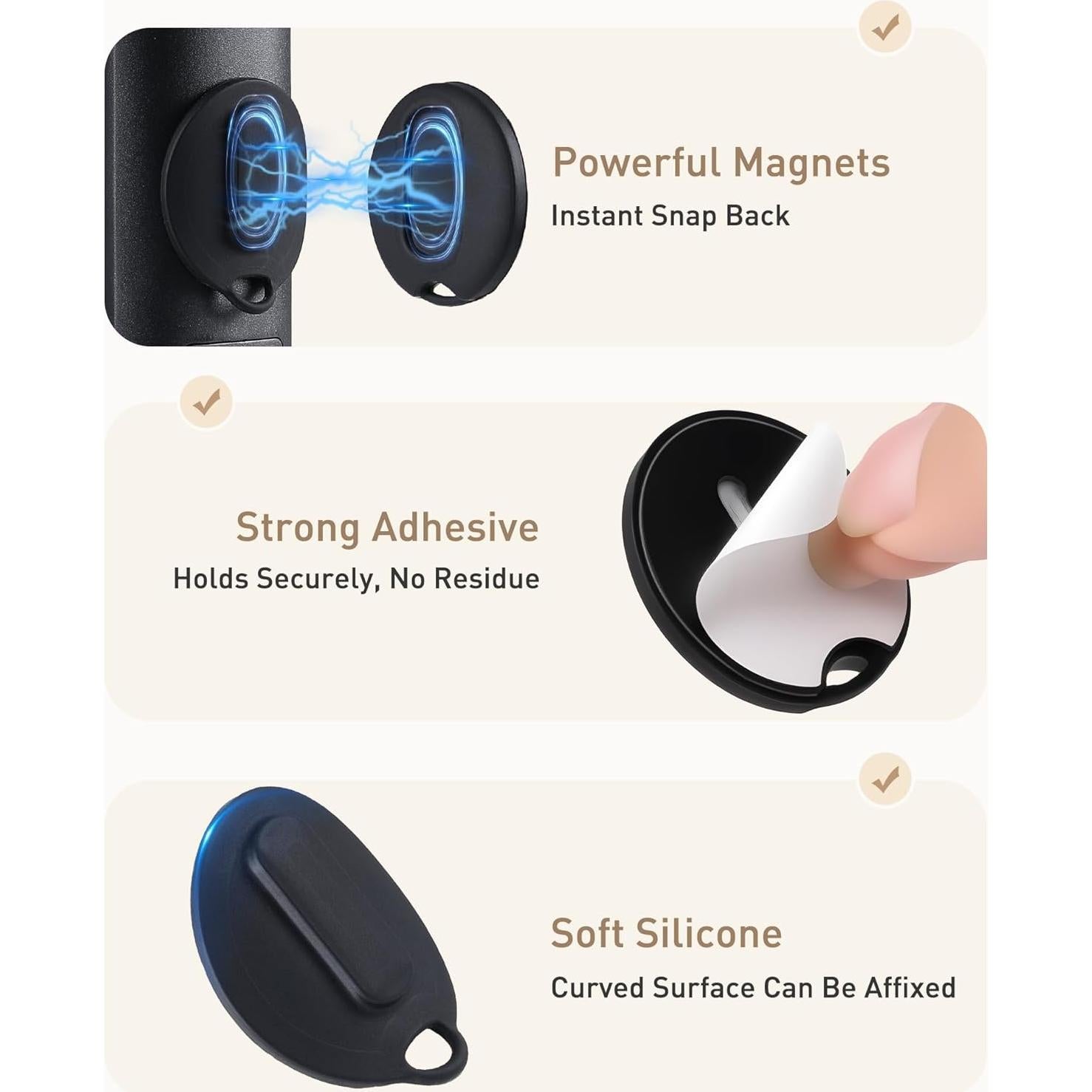 Soporte de Pared Magnético AGPTEK para Control Remoto 2 en 1