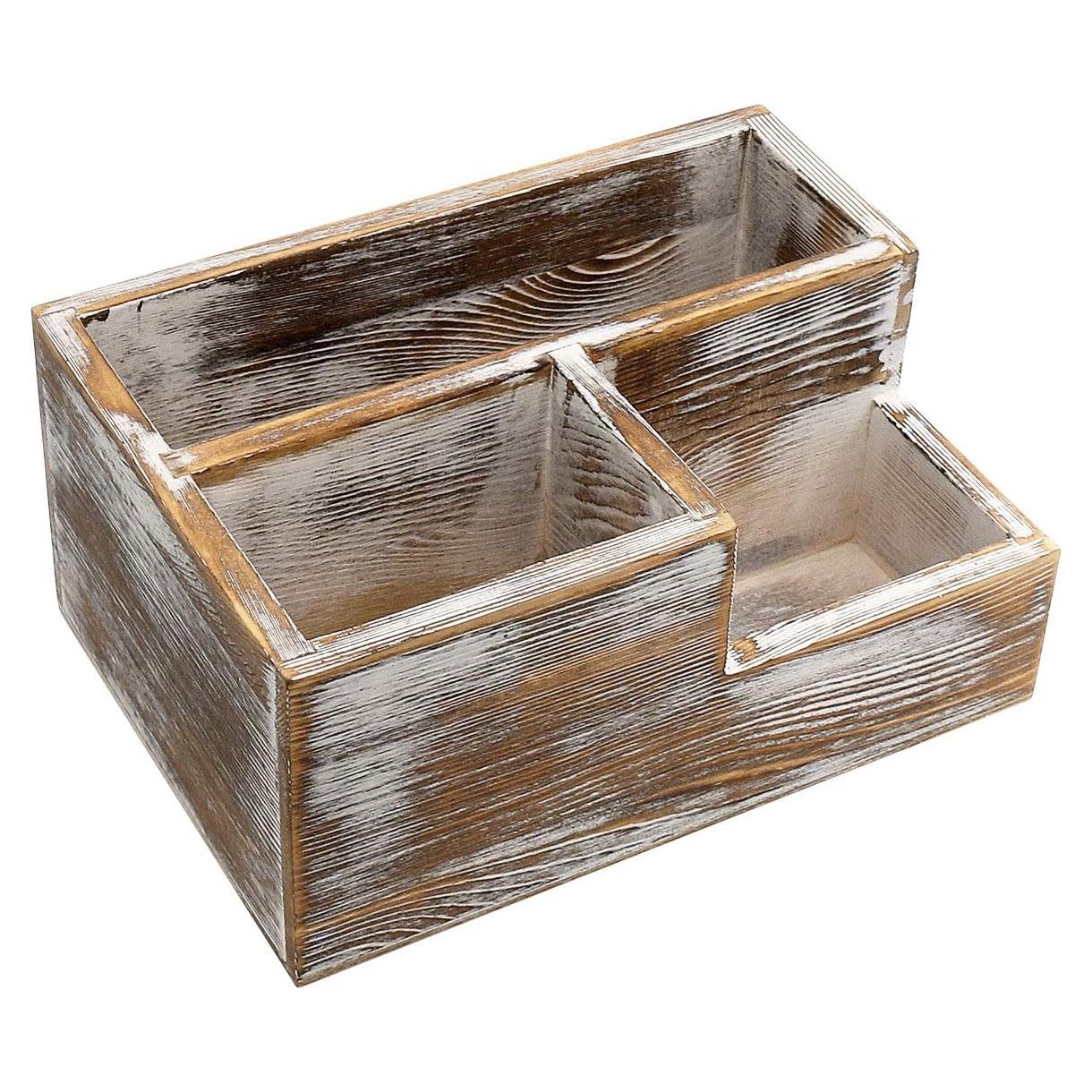 Soporte Organizador de Madera Coideal con 3 Compartimentos