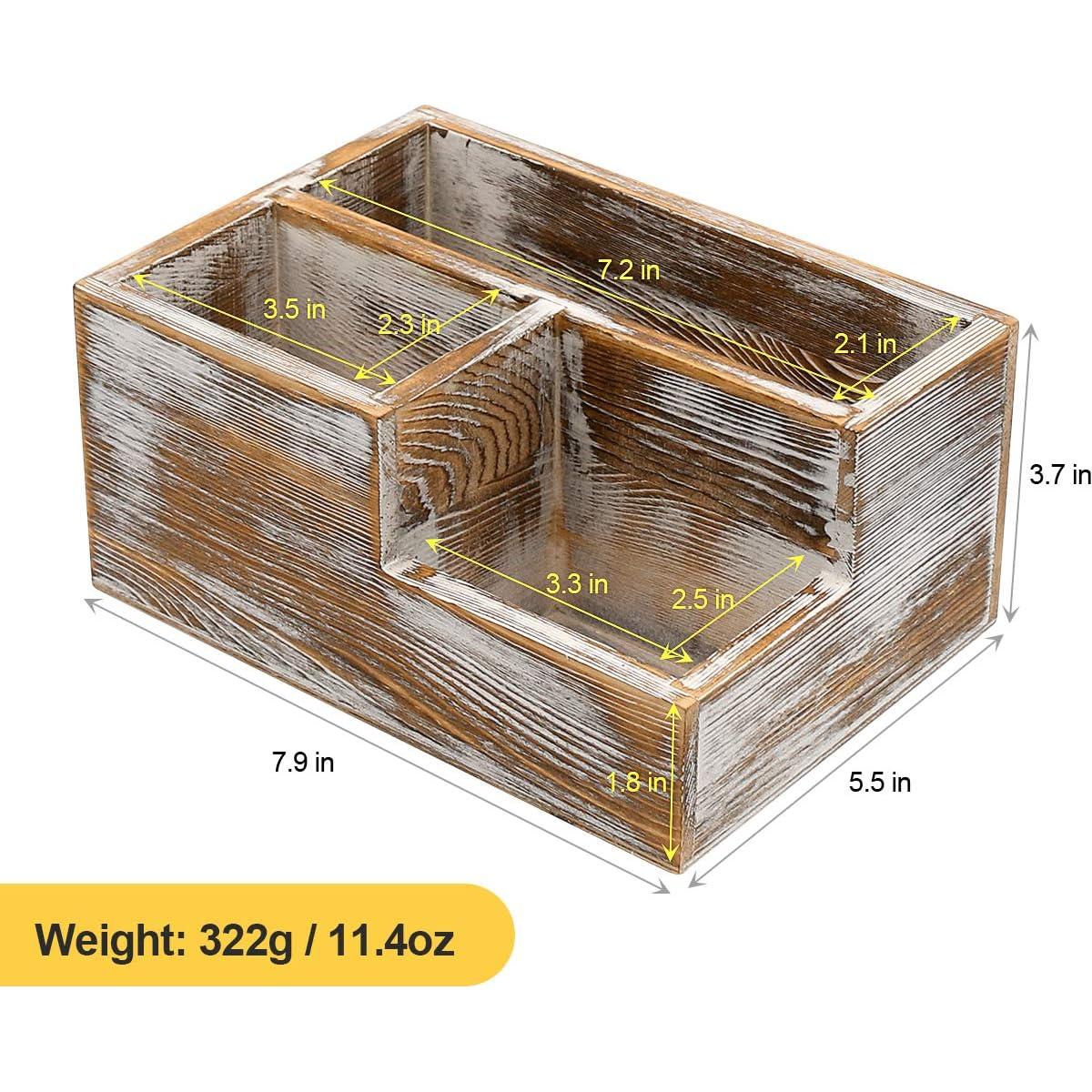 Soporte Organizador de Madera Coideal con 3 Compartimentos
