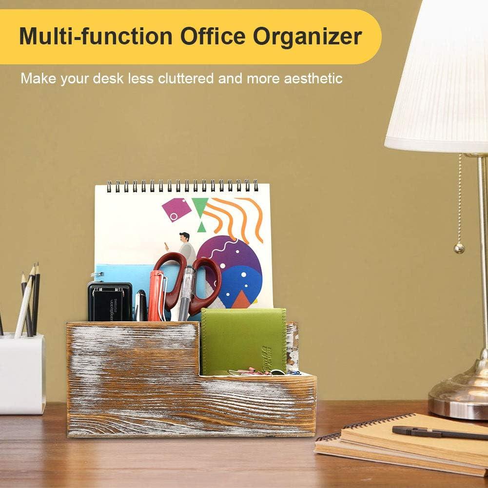 Soporte Organizador de Madera Coideal con 3 Compartimentos