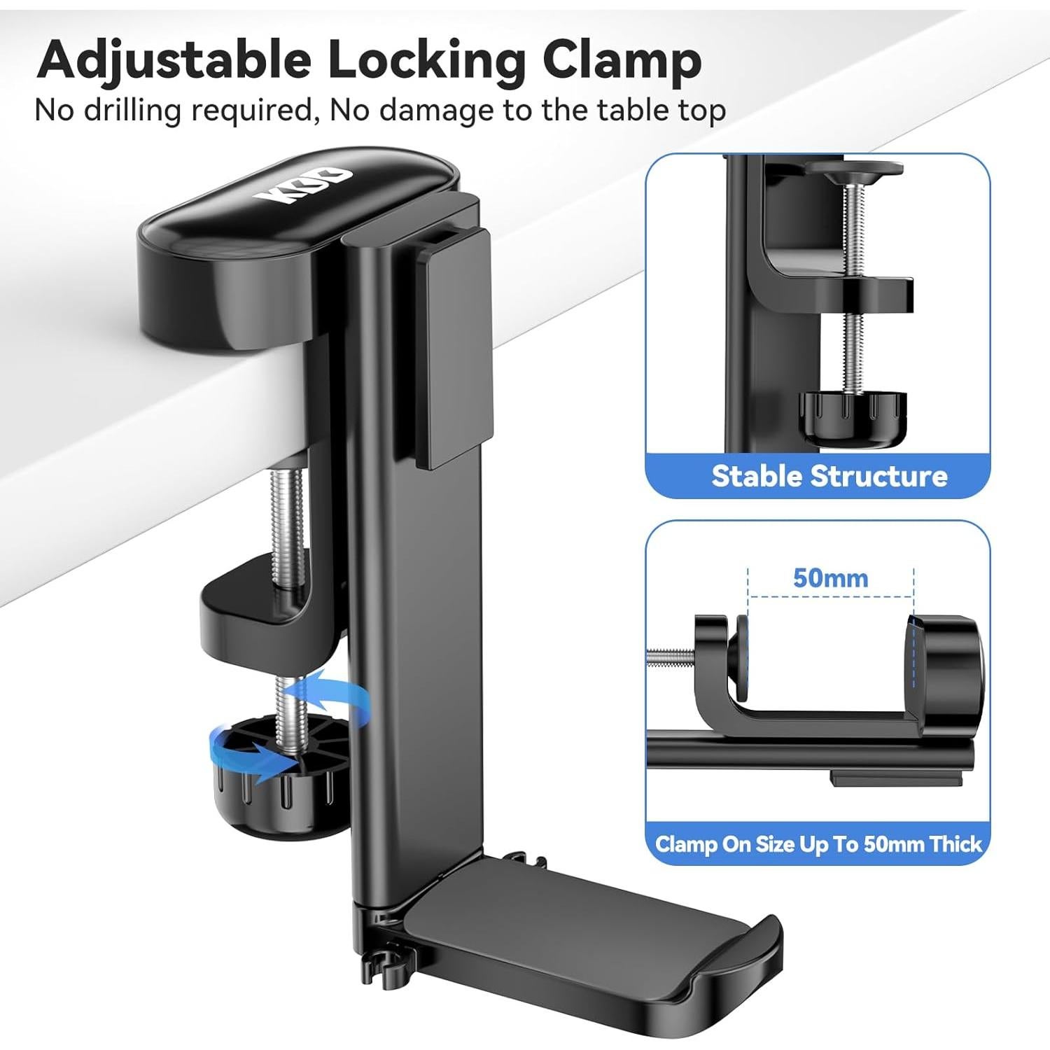 Soporte Organizador de Escritorio KDD 5 en 1 - Negro
