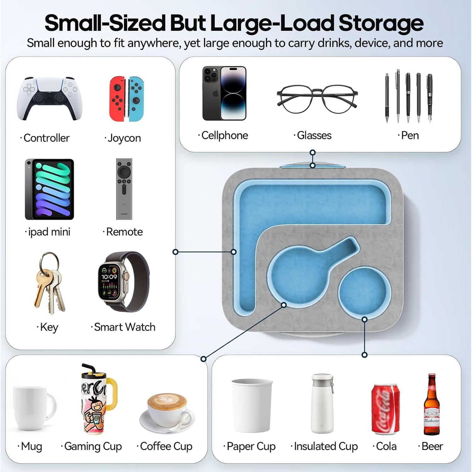 Cojín Soporte para Taza Heyife HY-P5398G Gris Ceniza