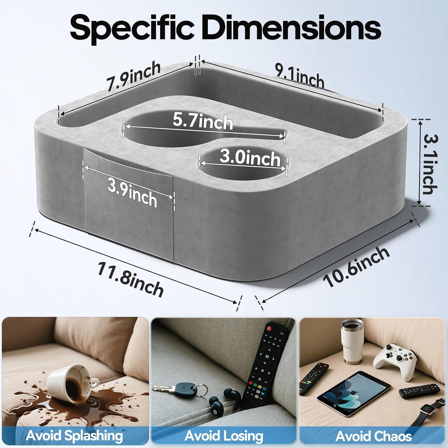 Cojín Soporte para Taza Heyife HY-P5398G Gris Ceniza