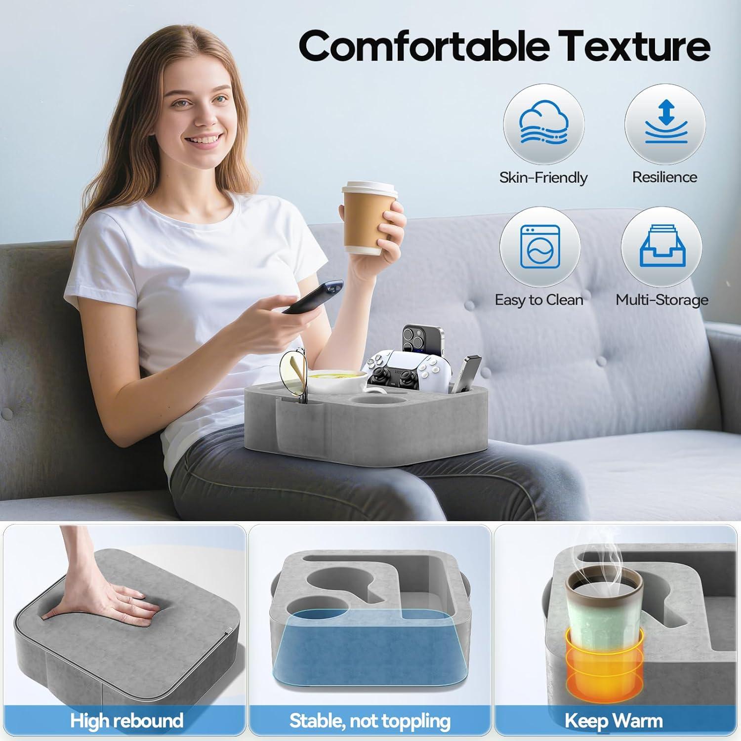 Cojín Soporte para Taza Heyife HY-P5398G Gris Ceniza