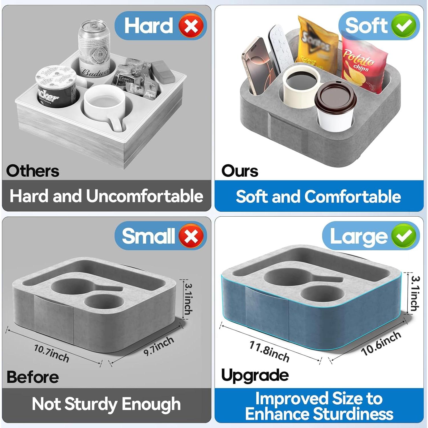 Cojín Soporte para Taza Heyife HY-P5398G Gris Ceniza