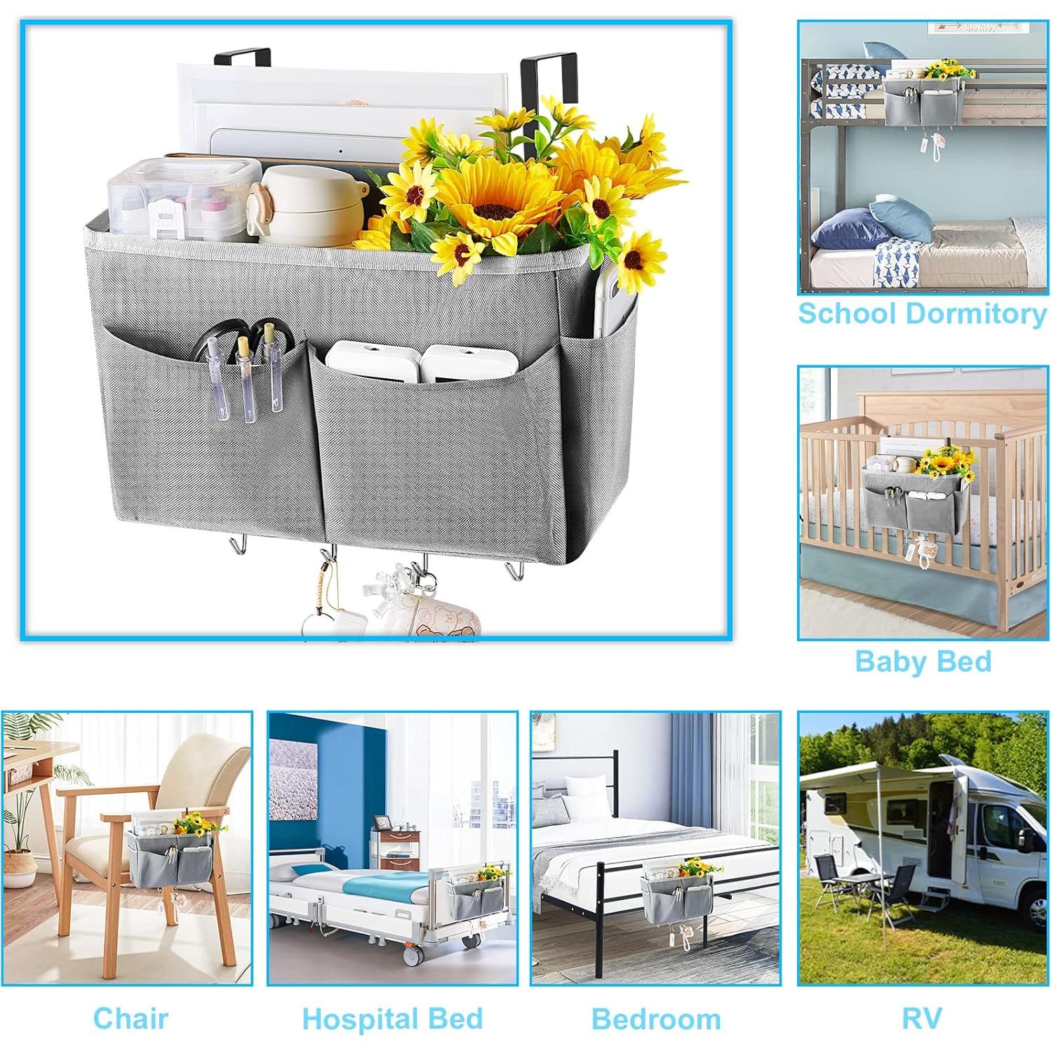 Organizador de Almacenamiento de Noche Frjjthchy 5 Bolsillos Gris