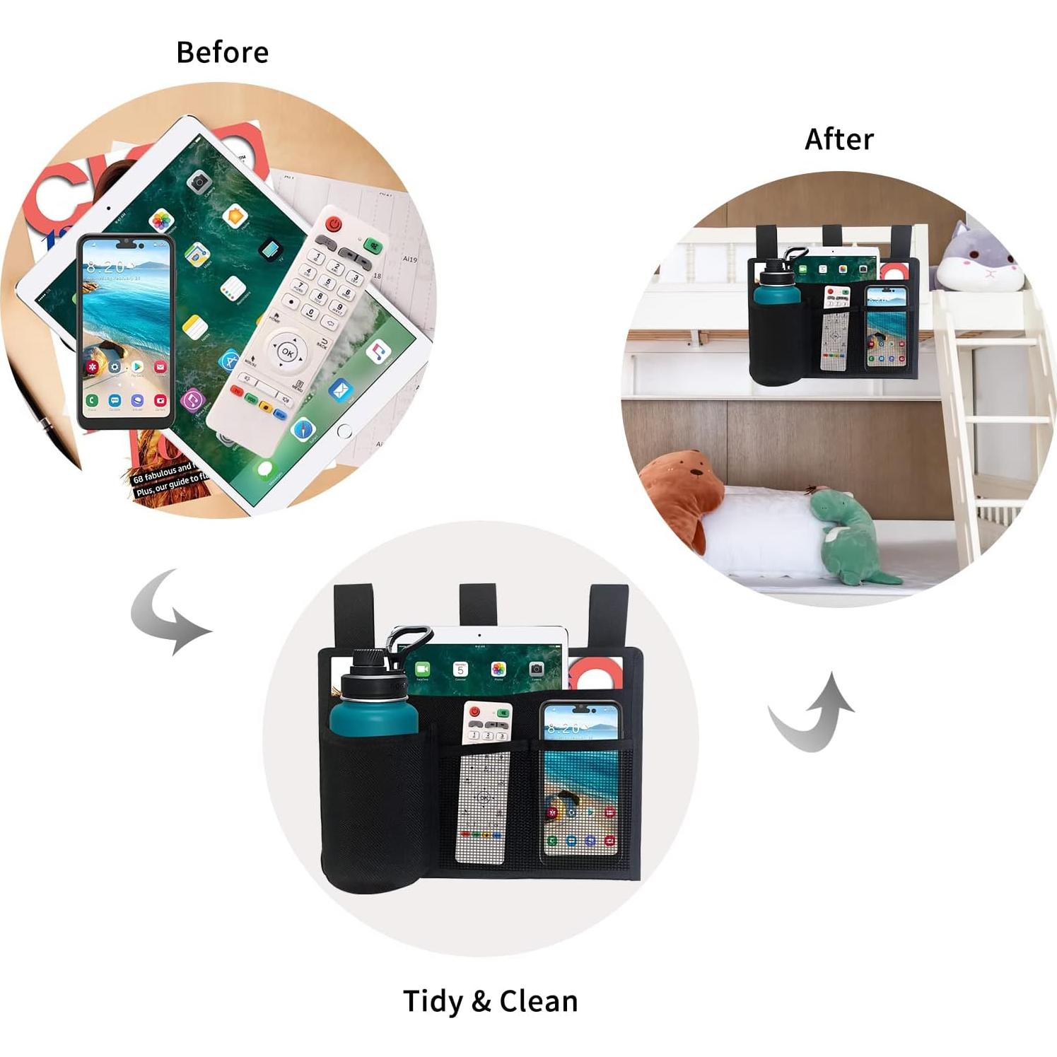 Caddy de Almacenamiento Boczif para Cama Literas - Negro