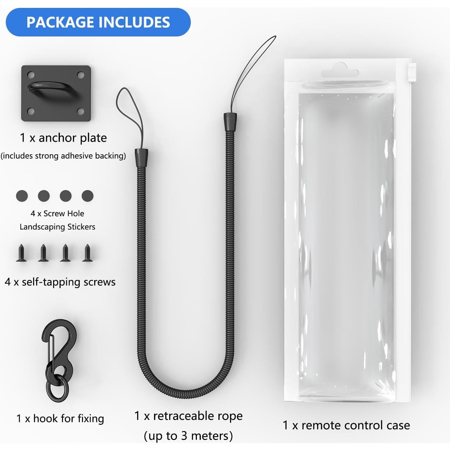 Correa Retráctil HaisWonsa 10 pies para Control Remoto TV