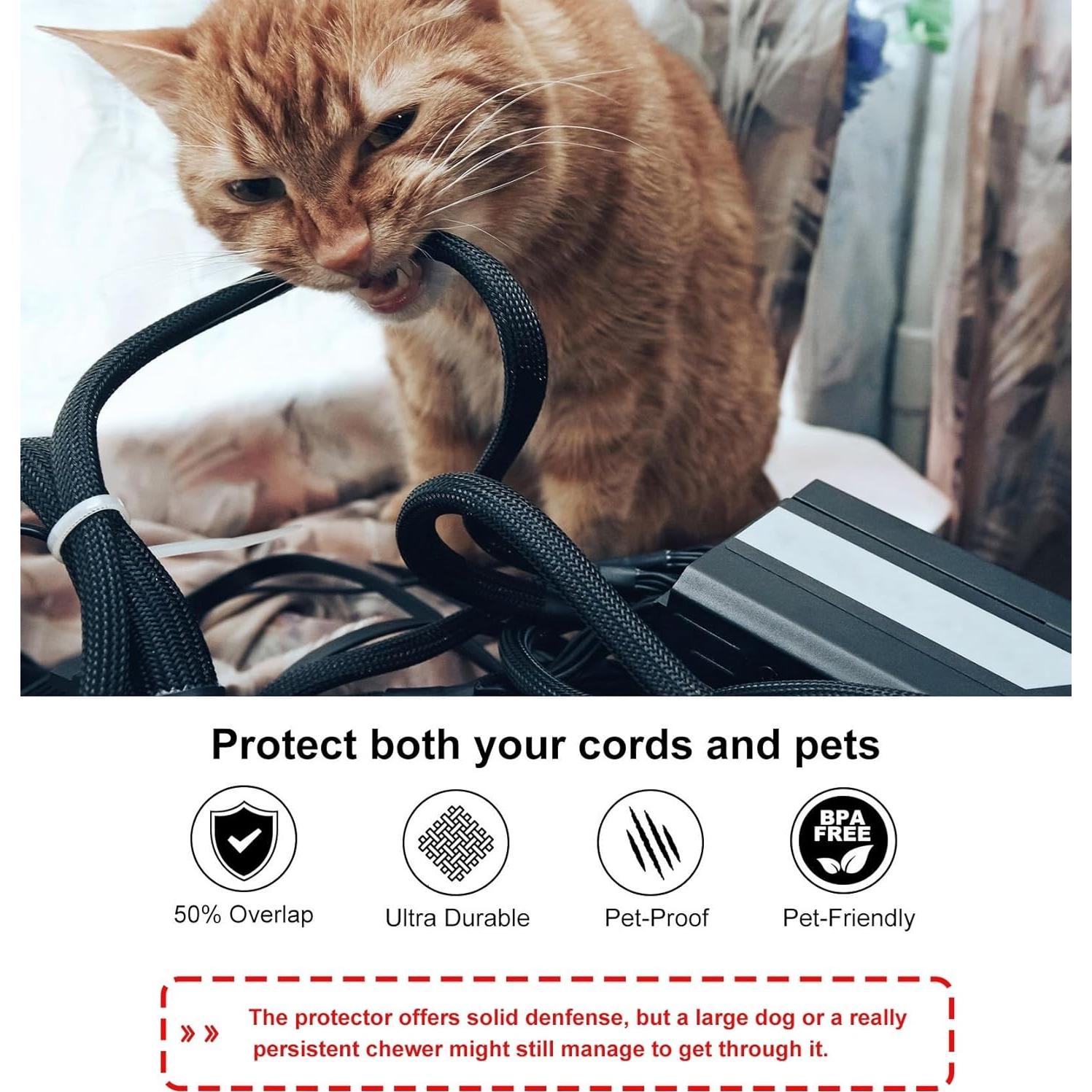 Protectores de Cables Secbolt 3.05m Negro para Mascotas