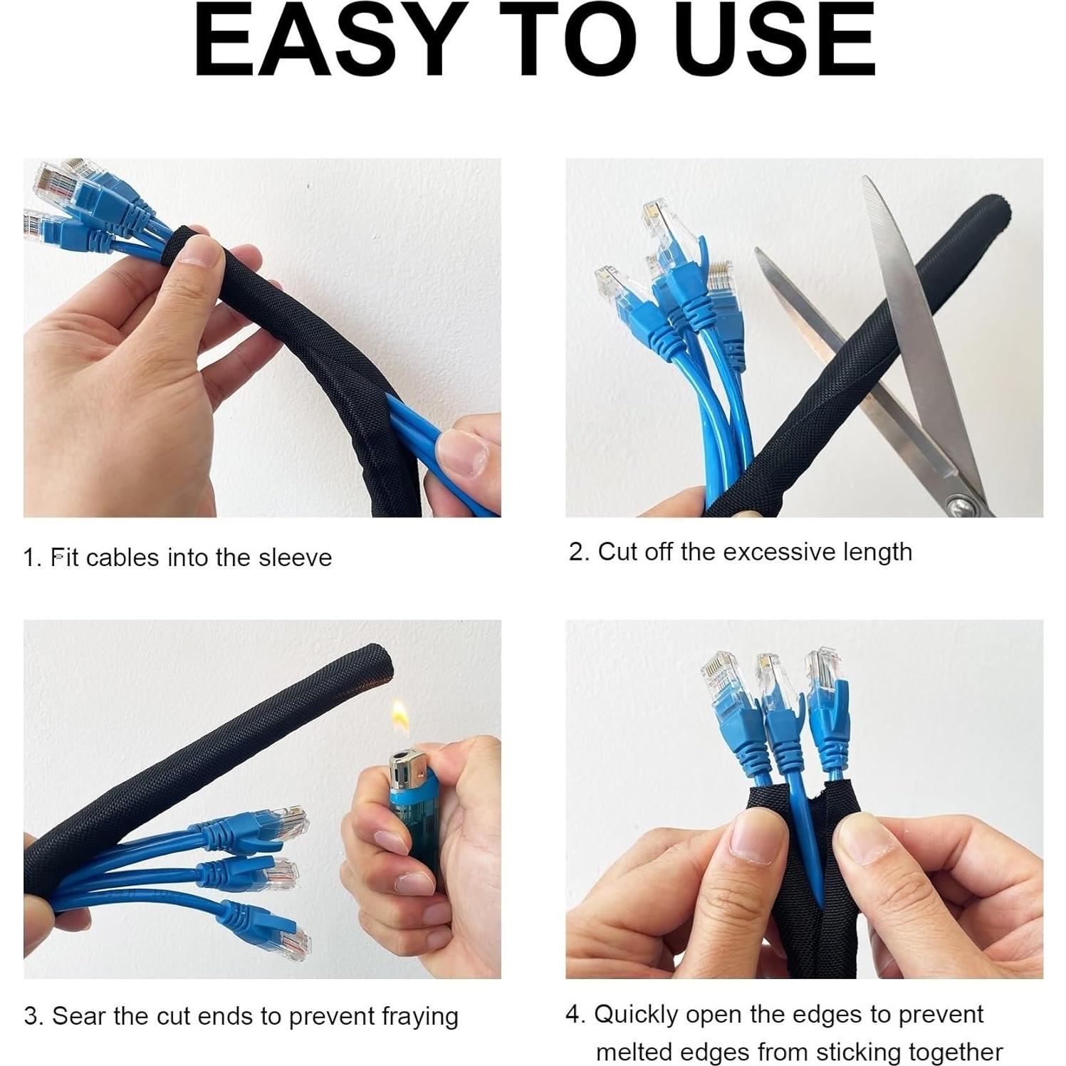 Protectores de Cables Secbolt 3.05m Negro para Mascotas