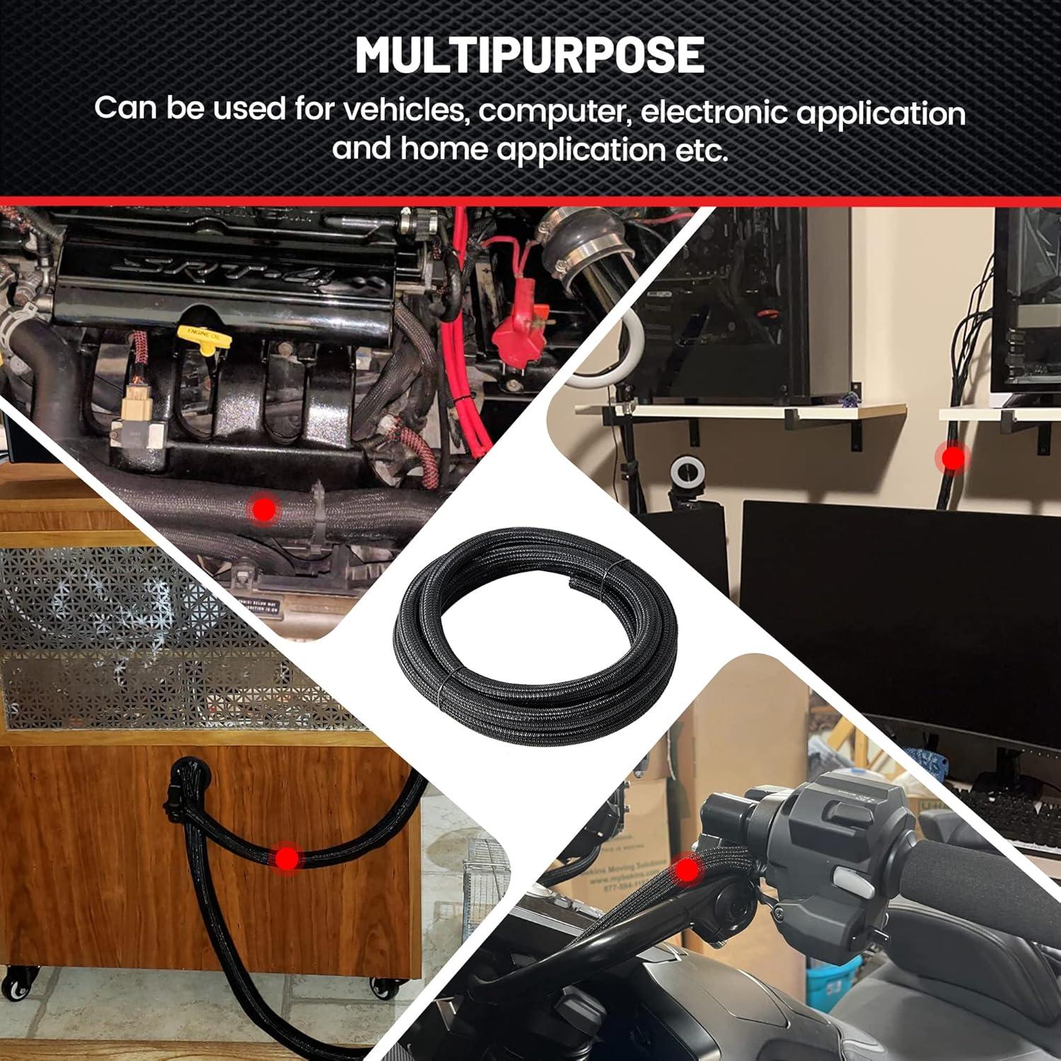 Manga de Cable Trenzada Lobo Rojo 3/4" x 3m Alta Temperatura