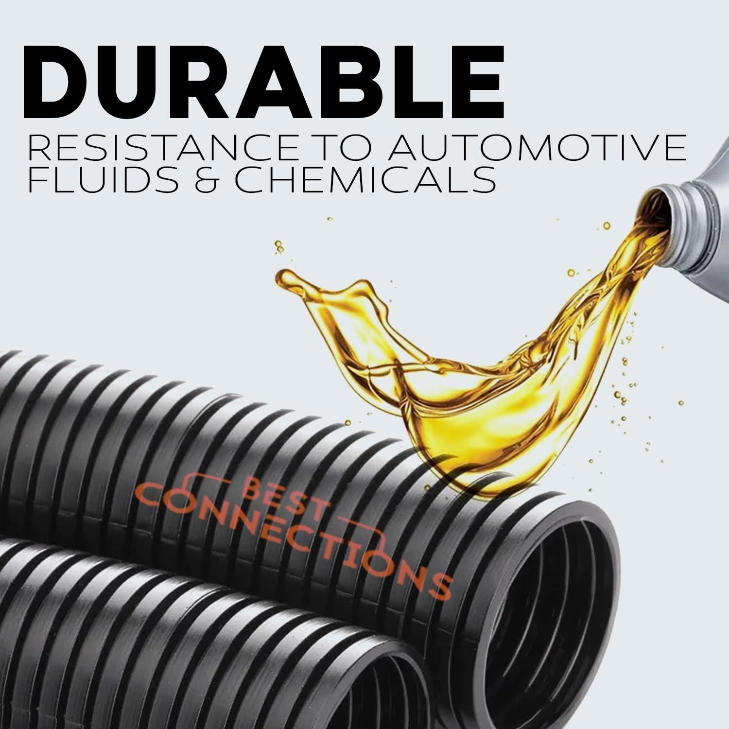 Tubo Convoluto Flex-Guard 3 Piezas 6.1m Negro MEJORES CONEXIONES