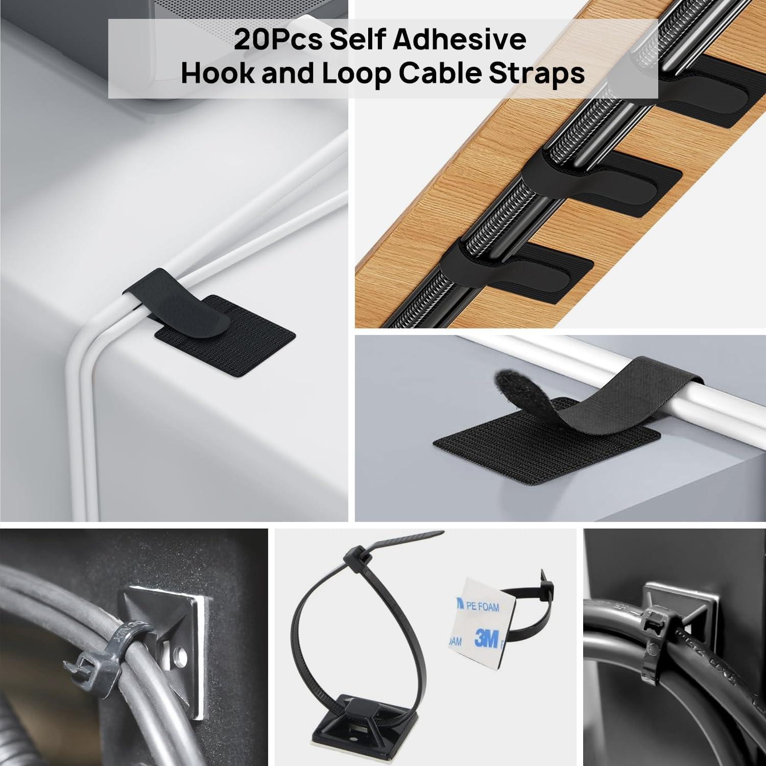 Kit de Gestión de Cables 193 Piezas Ditar - Negro