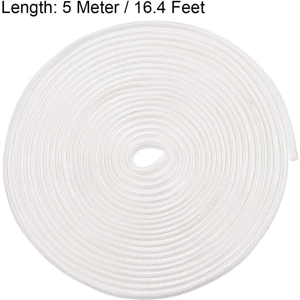 Manga de Fibra de Vidrio Aislante uxcell 5m 3mm Blanca