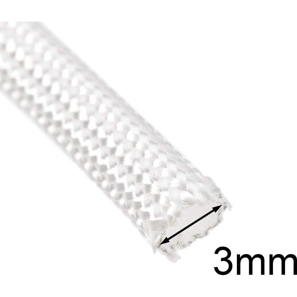 Manga de Fibra de Vidrio Aislante uxcell 5m 3mm Blanca