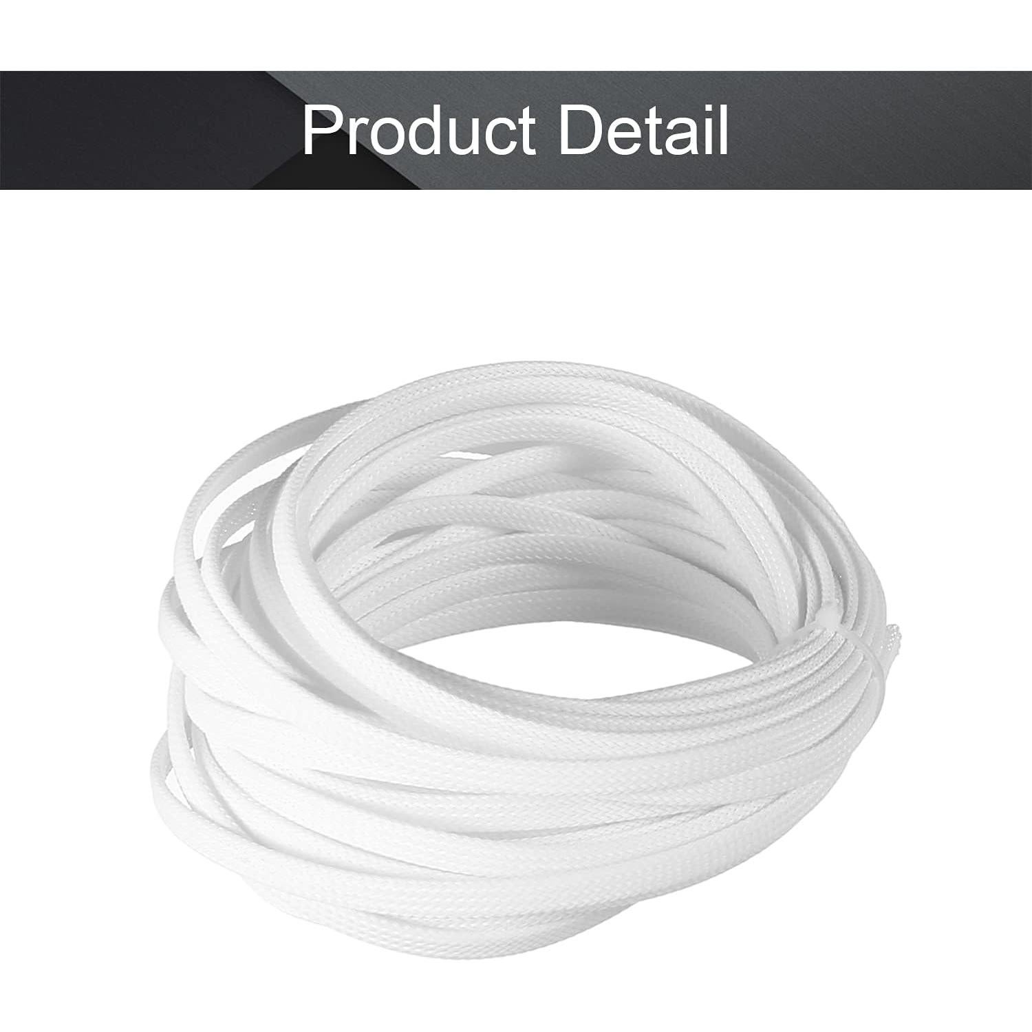 Manga de Cable Trenzada Othmro 10m x 6mm Blanca Organizador