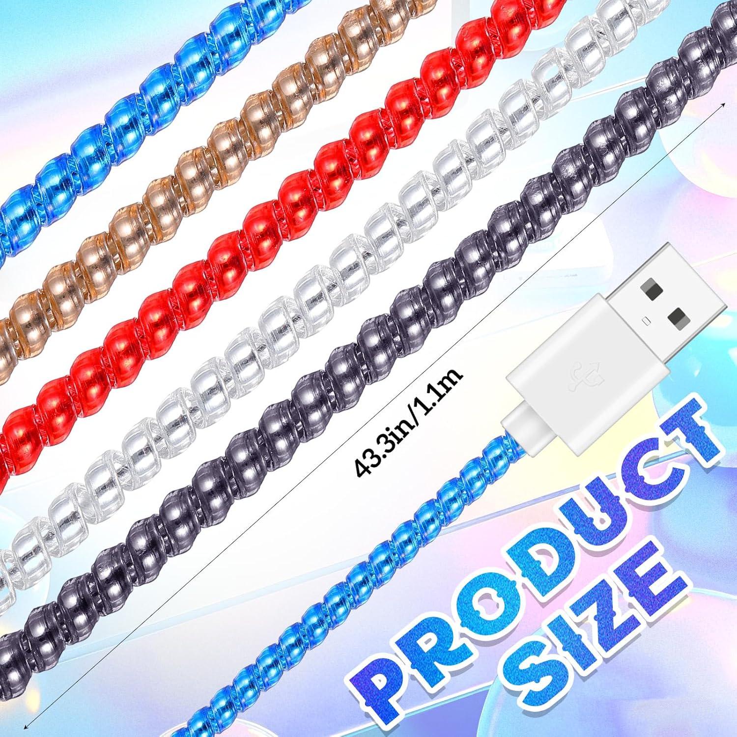 Frienda 10 Pcs Protectores de Cable Espiral PVC 110 cm Colores