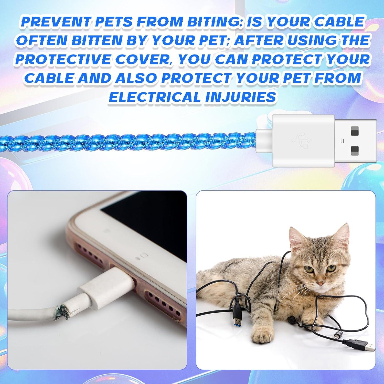 Frienda 10 Pcs Protectores de Cable Espiral PVC 110 cm Colores