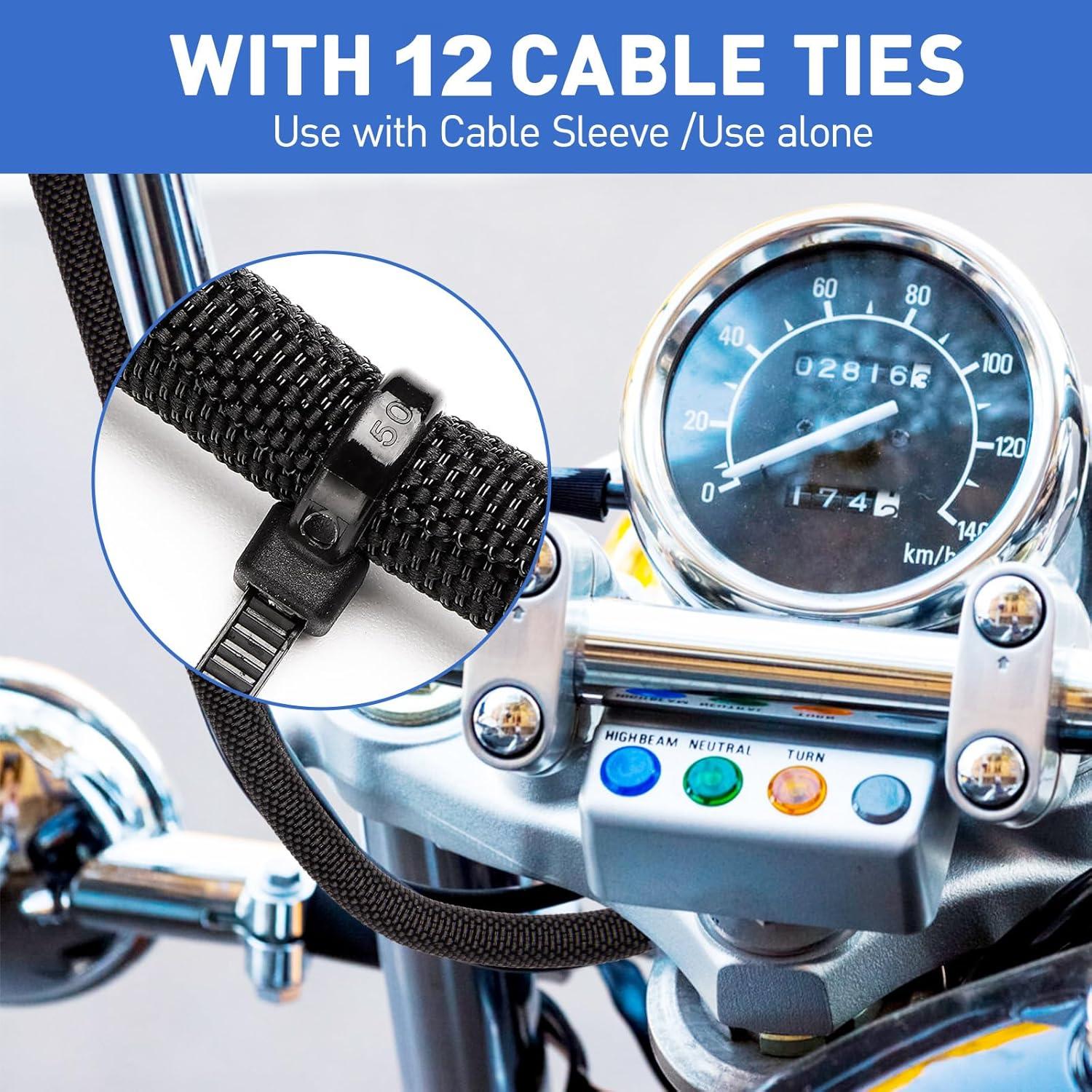 Manga de Gestión de Cables Automotriz 18FT Negro Resistente al Calor