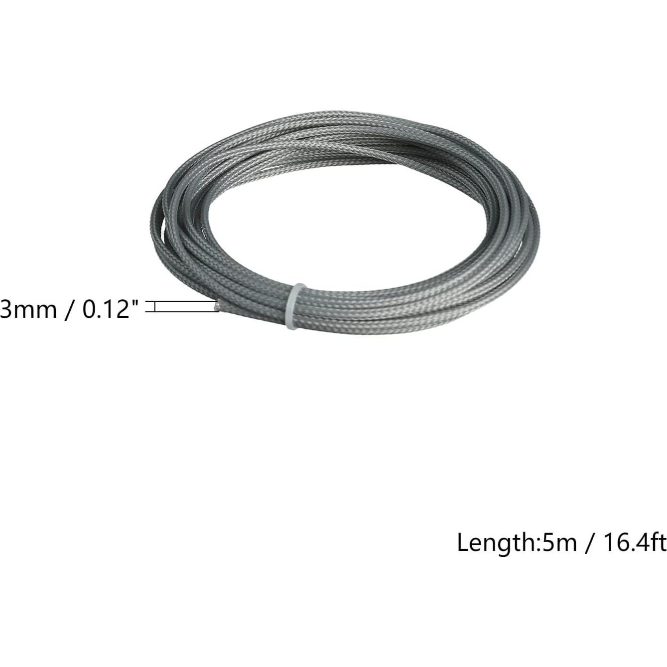 Manga de Cable Trenzada Othmro 5m Gris 3mm Organizador