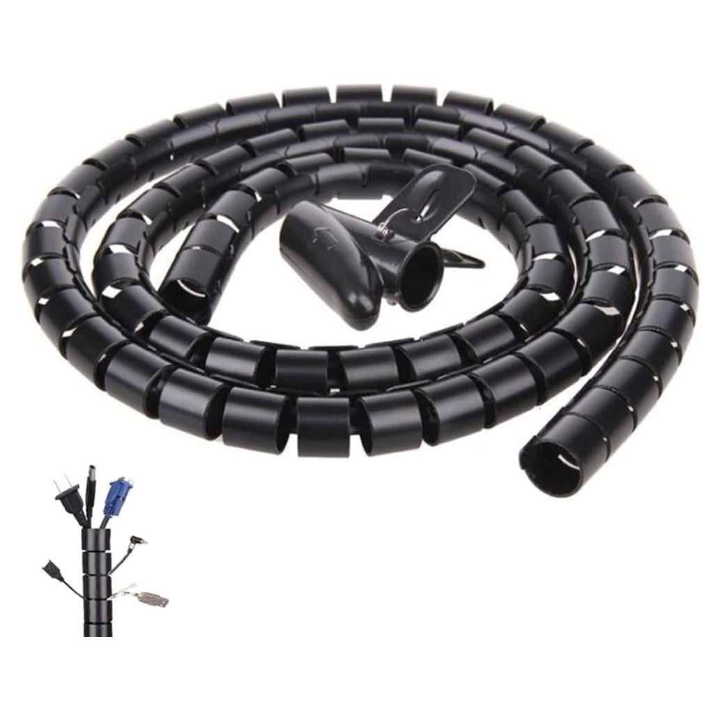 Tubo Organizador de Cables 20FT Davidsons Negro 28mm