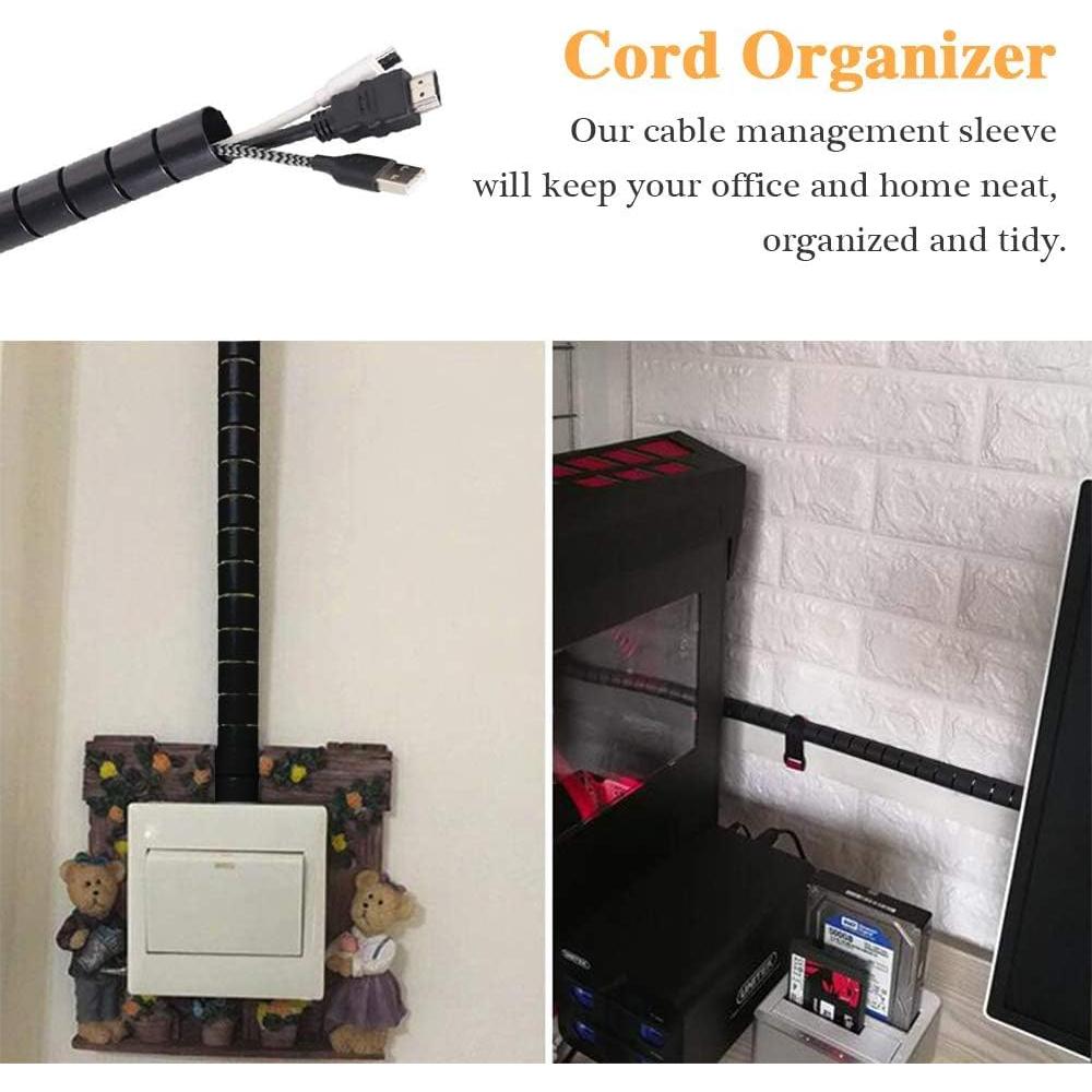 Tubo Organizador de Cables 20FT Davidsons Negro 28mm