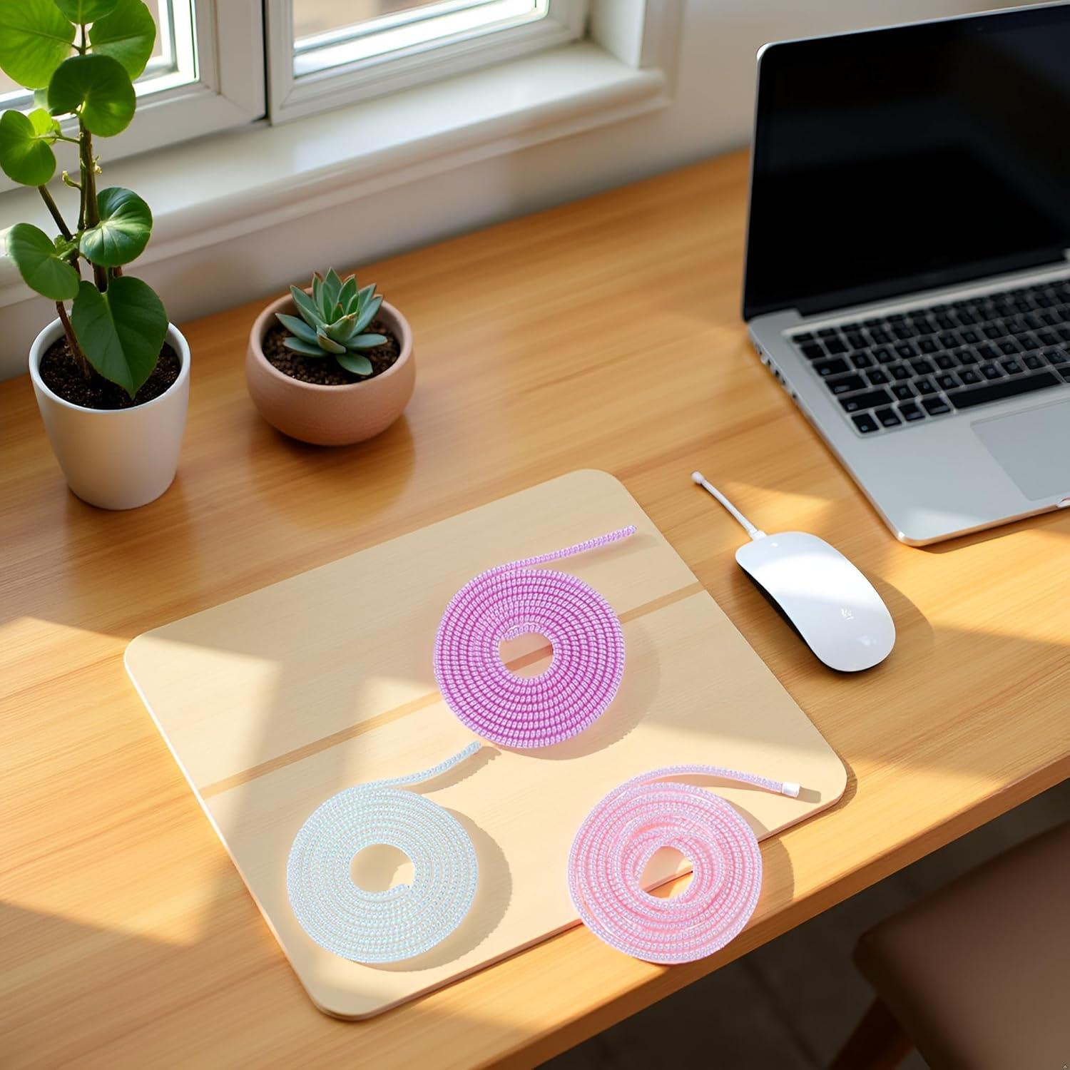 3 Protectores de Cable Espiral Multicolor 1.55m GANPUB