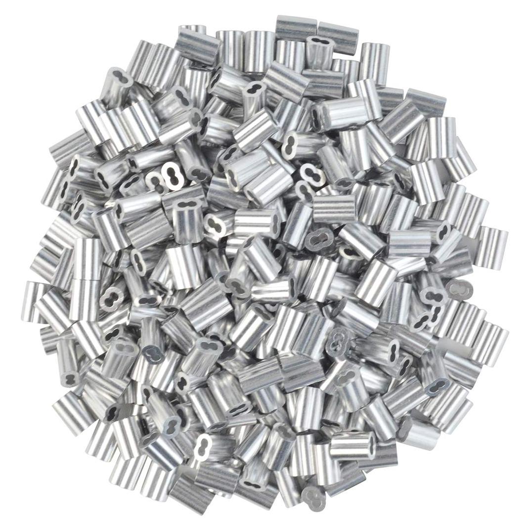 800 Manguitos de Aluminio para Crimpado de Cable 1.6 mm