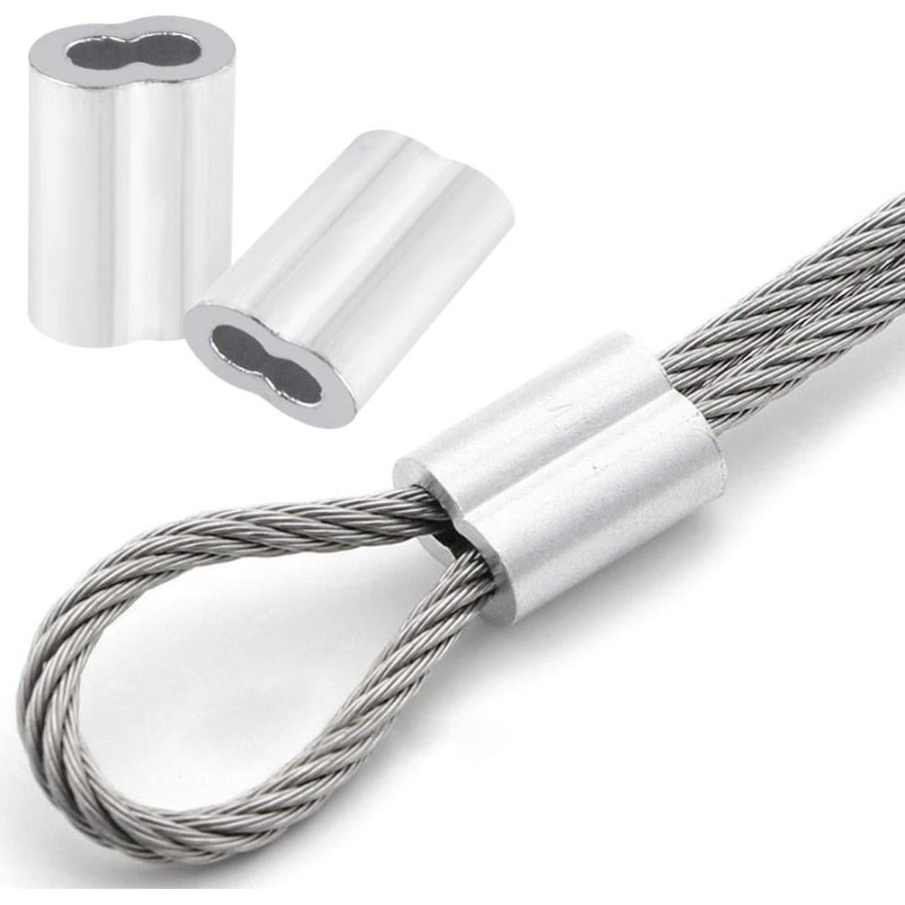 800 Manguitos de Aluminio para Crimpado de Cable 1.6 mm