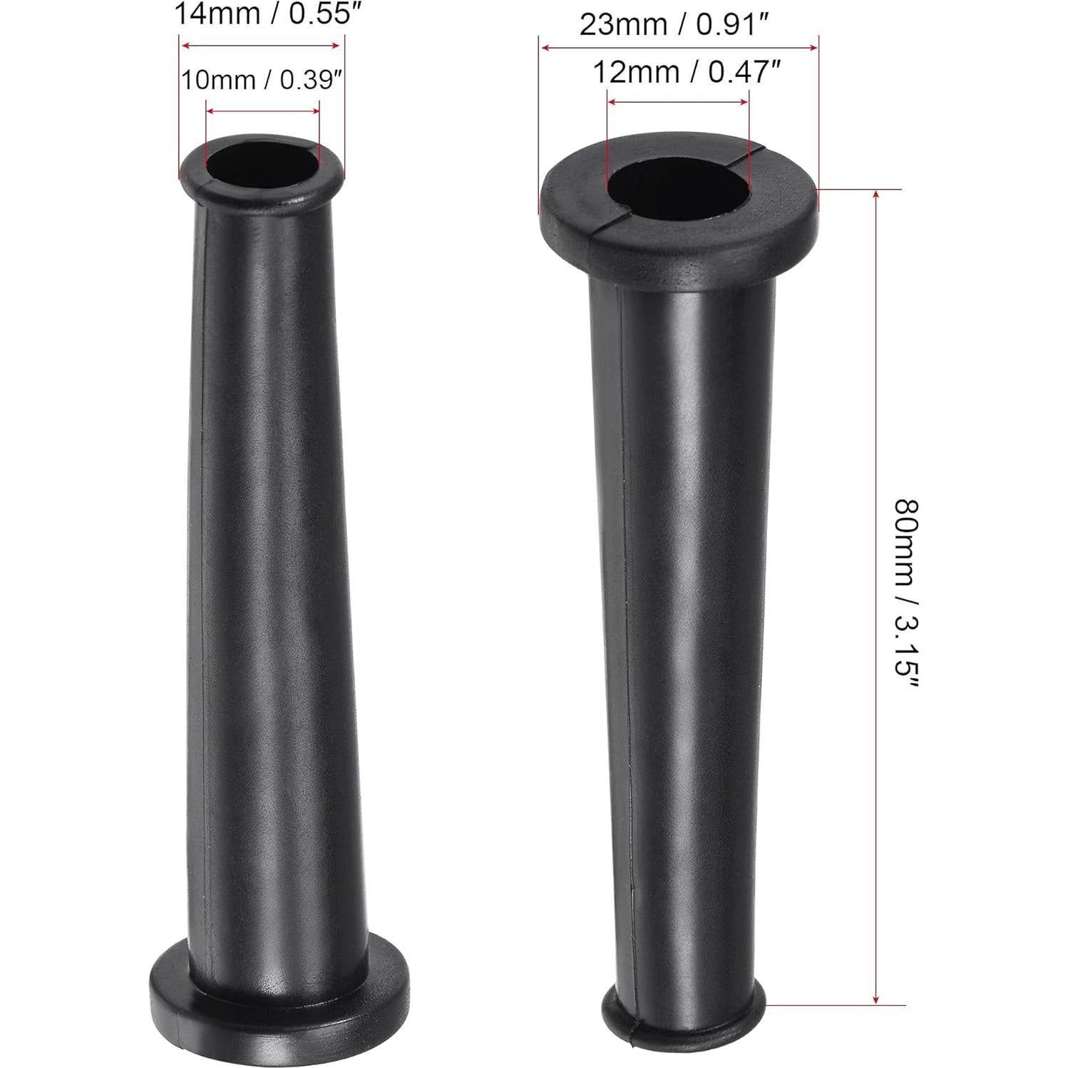 Protector de Cable de Goma uxcell 80mm Negro 5 Pcs