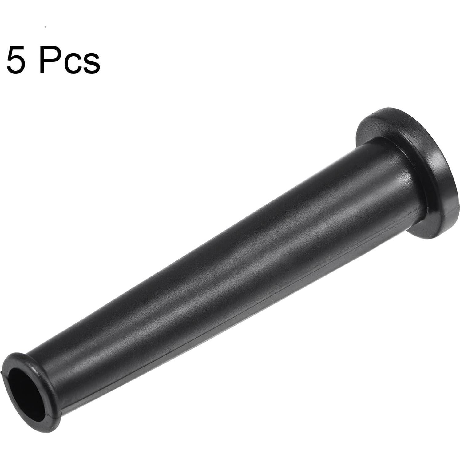 Protector de Cable de Goma uxcell 80mm Negro 5 Pcs