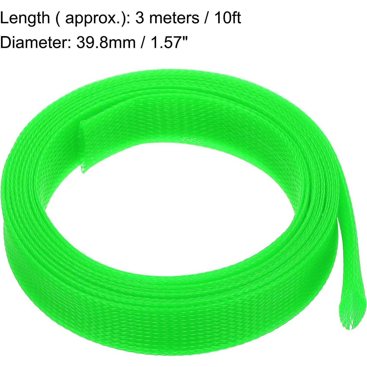 Manguito Expandible uxcell 39.8mm x 3m Verde Aislante