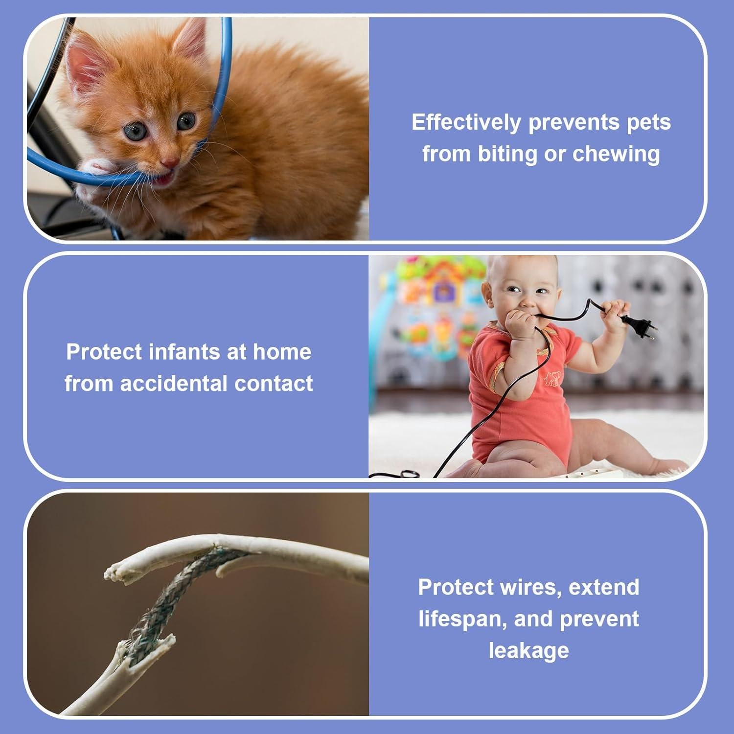 Protector de Cable para Mascotas Pangda 9.14 m Transparente