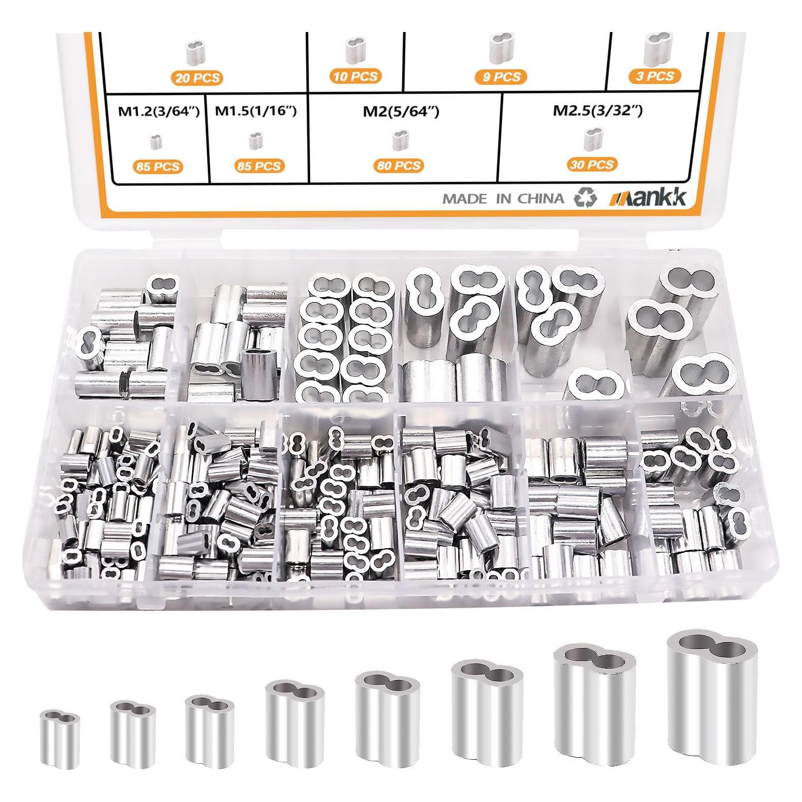Kit de Manguitos de Crimpado de Aluminio Mankk 320 Pcs