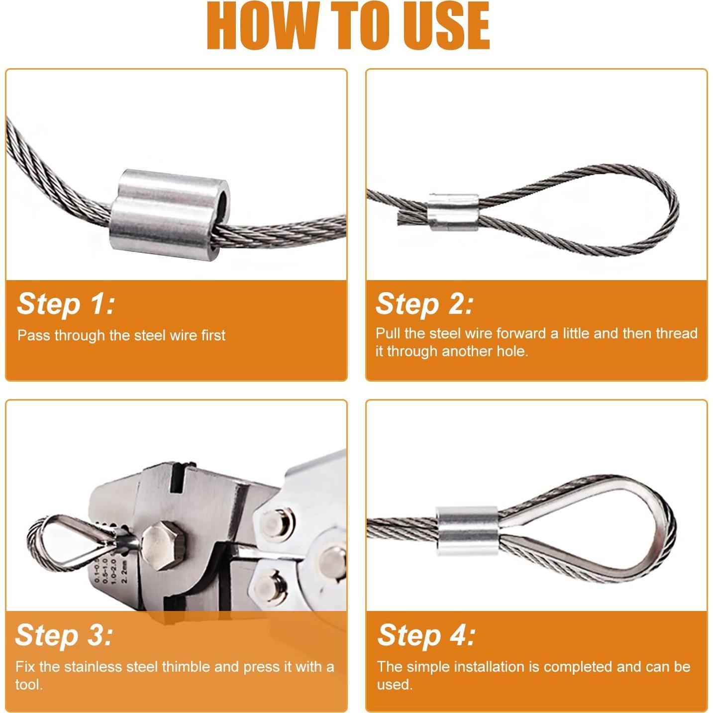 Kit de Manguitos de Crimpado de Aluminio Mankk 320 Pcs