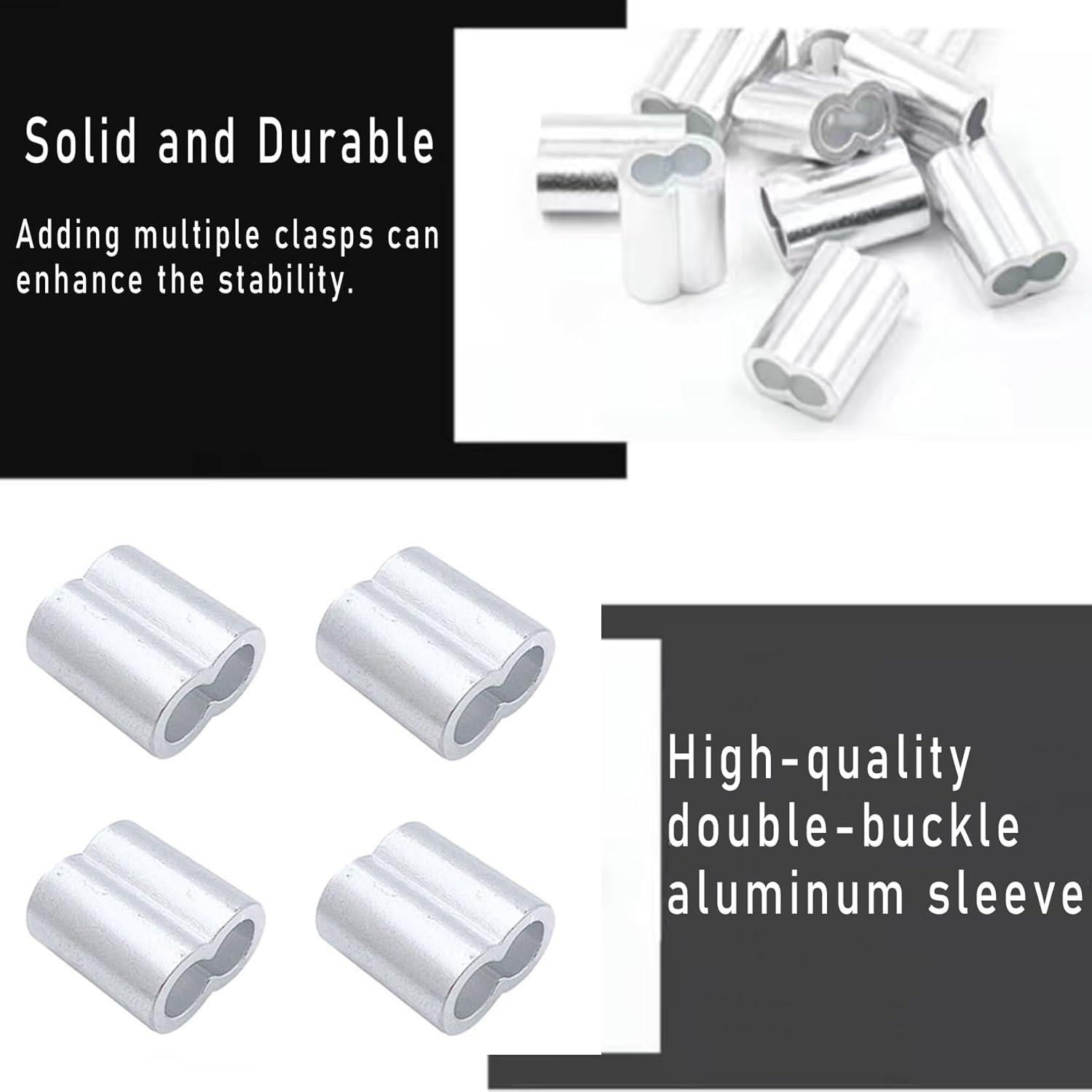 30 Manguitos de Aluminio para Crimpado de Cable 6 mm Luckkyme