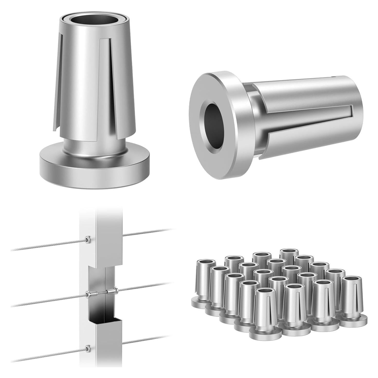 BLIKA 20 Fundas Protectores Acero Inoxidable para Barandilla