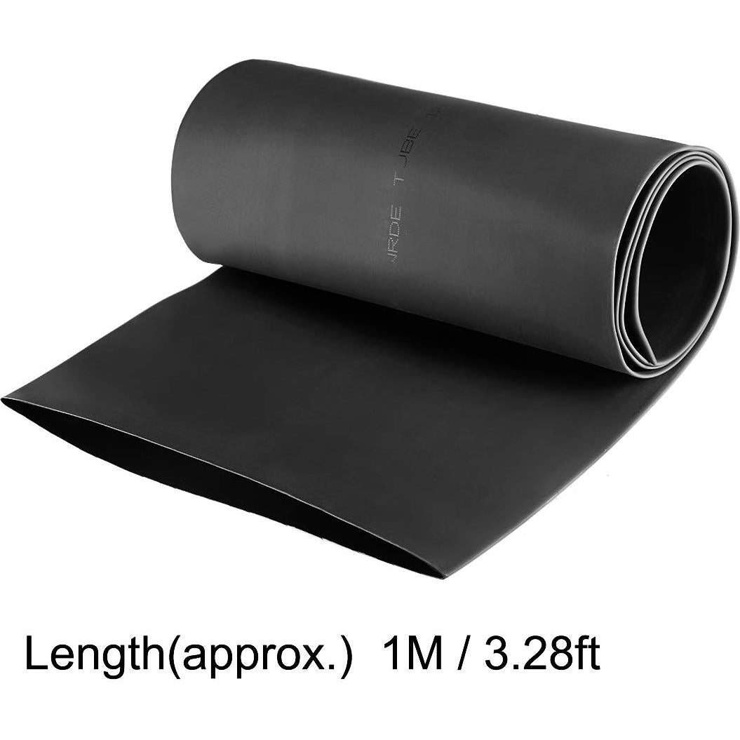 Tubo Termorretráctil uxcell 120mm Negro 1m 2:1 Aislante