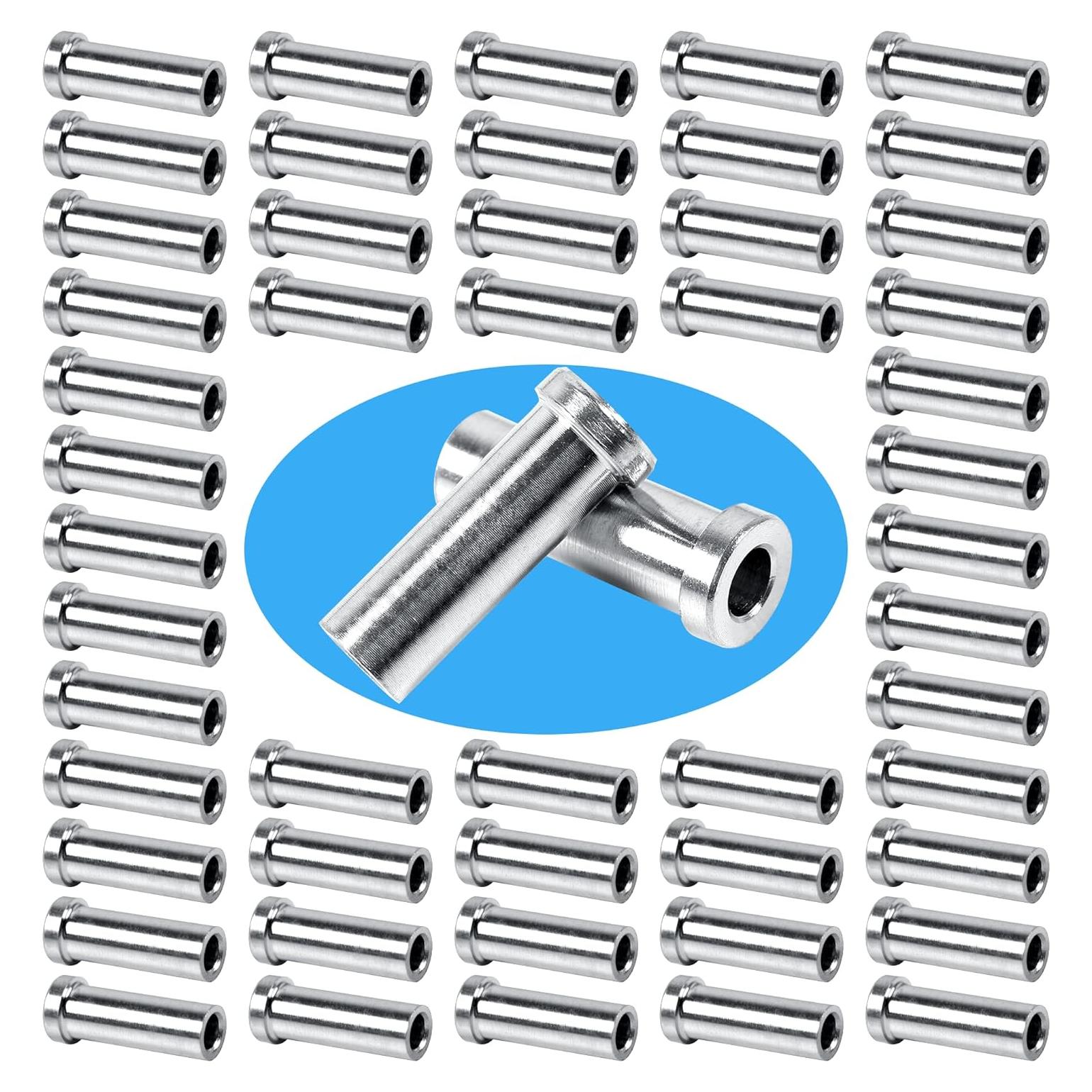 Helffer 50 Mangas Protectores Acero Inoxidable T316 3.2mm