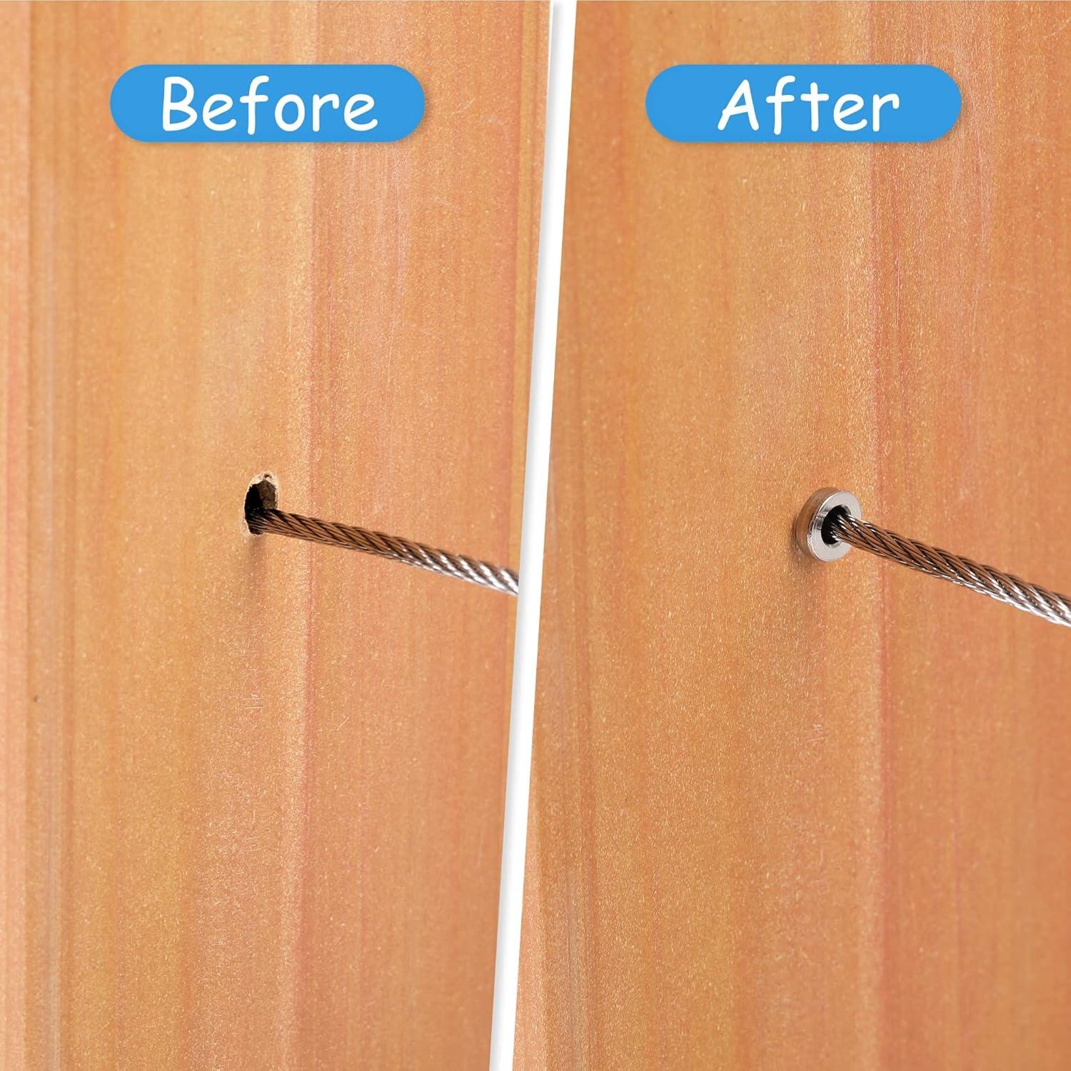 Helffer 50 Mangas Protectores Acero Inoxidable T316 3.2mm