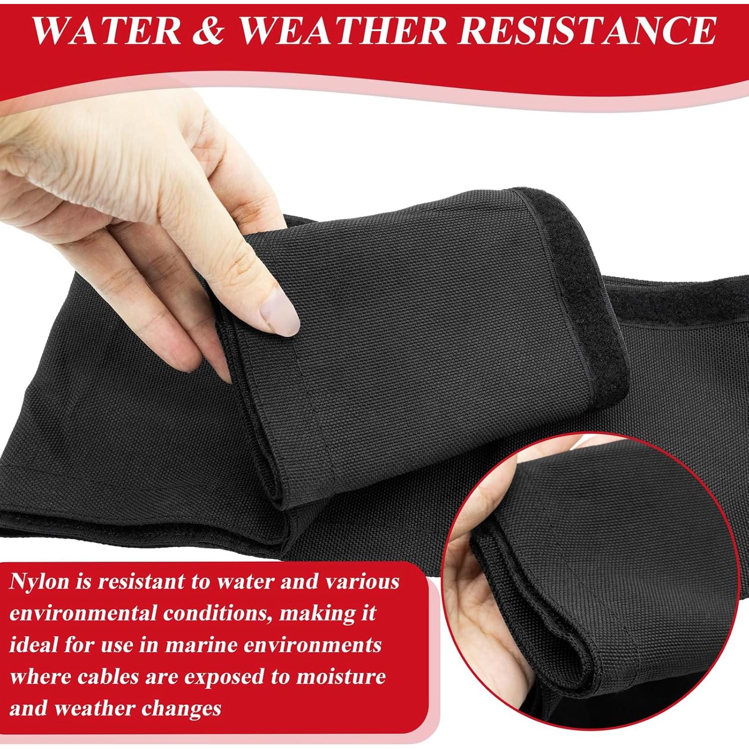 Manga de Cable para Motor de Arrastre 152 cm Neopreno Negro