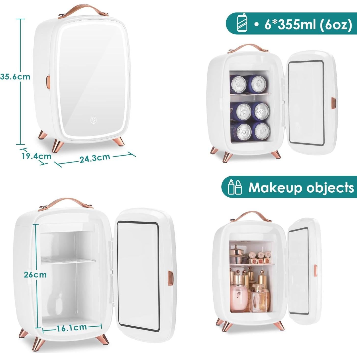 Refrigerador Mini JSTPRO 6L para Cuidado de la Piel y Maquillaje