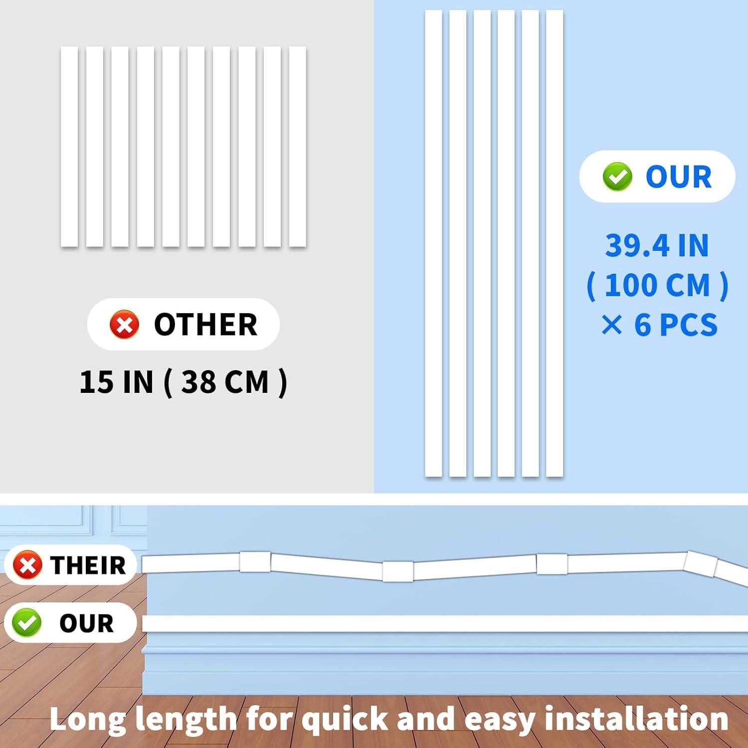 Cubierta de cable pintable extra larga 600 cm Aispour