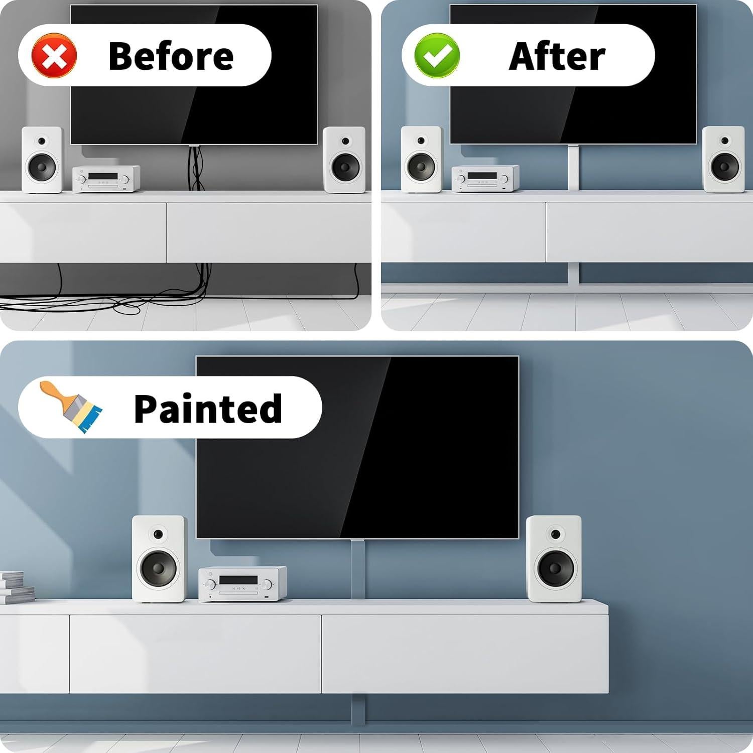 Cubierta de cable pintable extra larga 600 cm Aispour