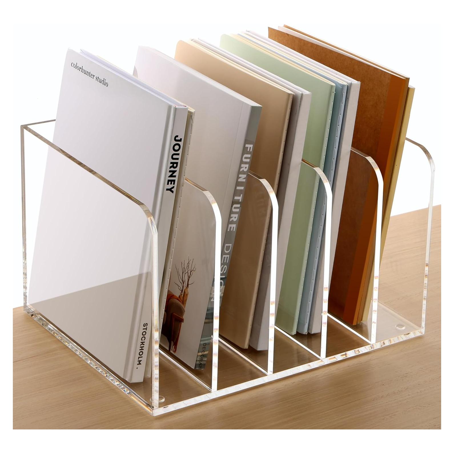 Organizador de Archivos Acrílico SANRUI B5 5 Secciones Transparente