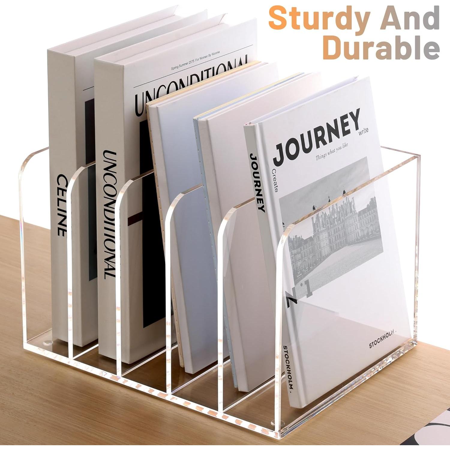 Organizador de Archivos Acrílico SANRUI B5 5 Secciones Transparente