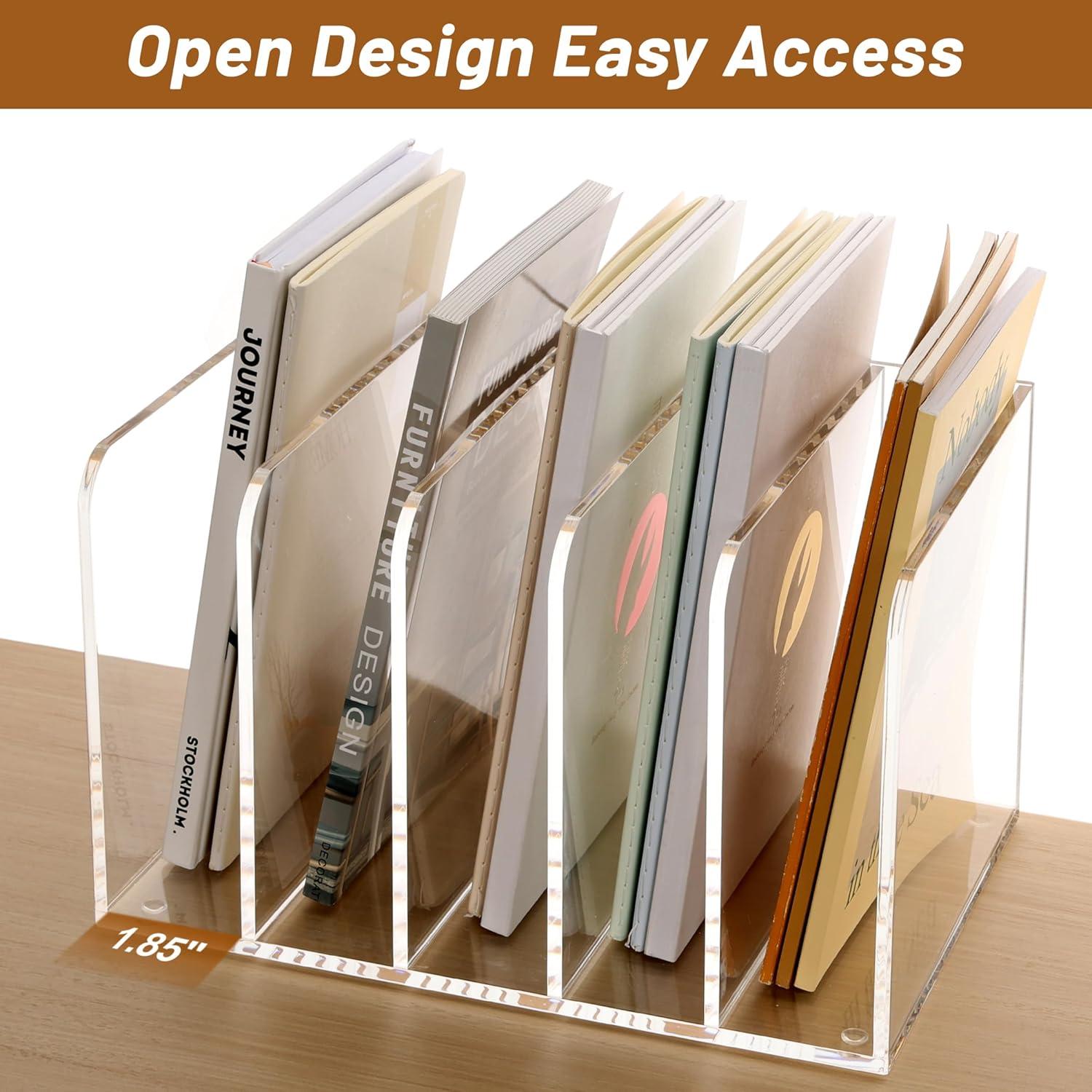 Organizador de Archivos Acrílico SANRUI B5 5 Secciones Transparente