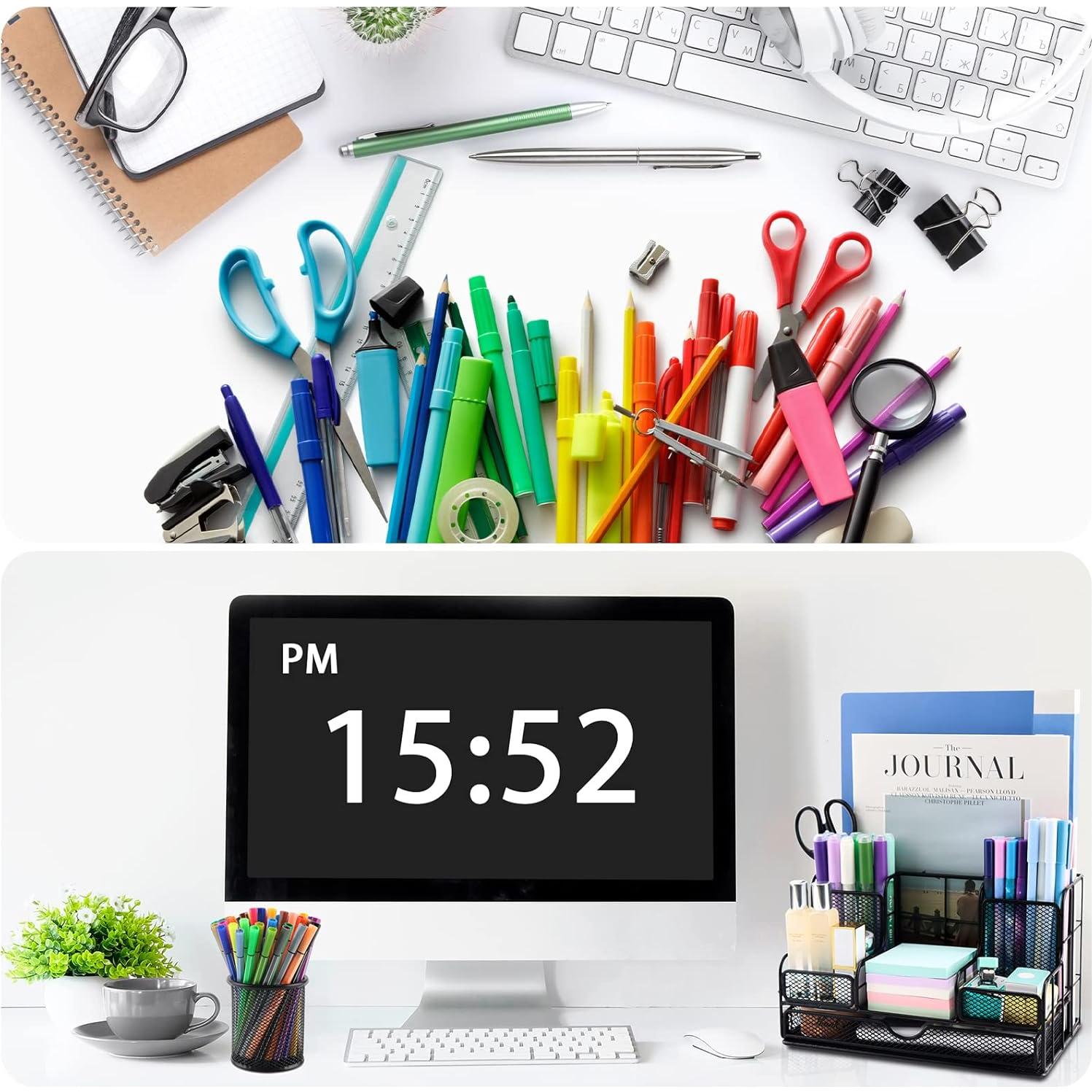 Organizador de Escritorio BCCICE Negro con 7 Compartimentos y 72 Accesorios